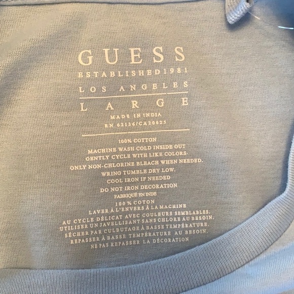 Guess California Blue men’s short sleeve T-shirt size L - Picture 6 of 8
